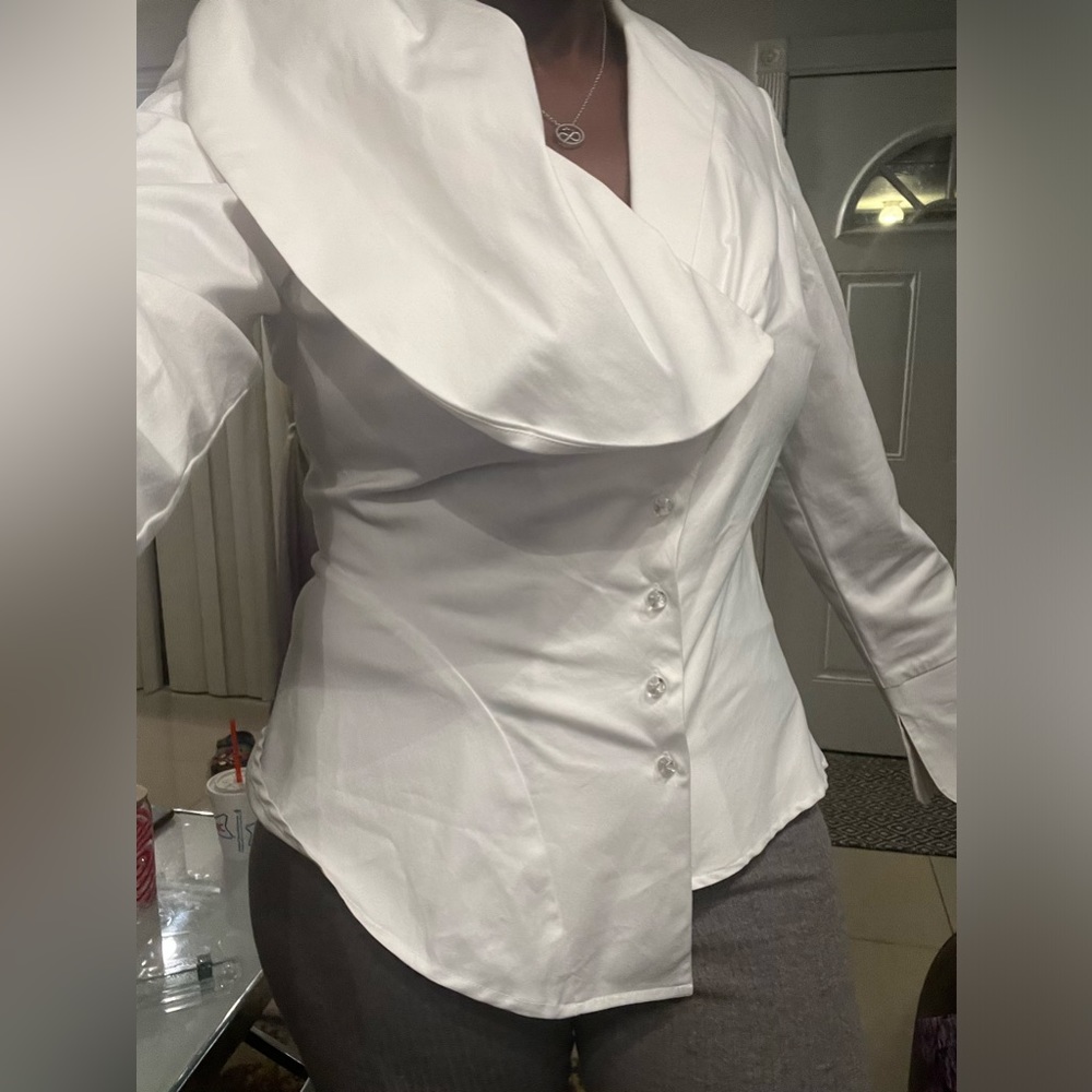 Finley white button down shirt size XL